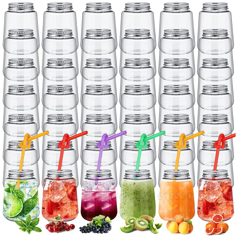 Drink Containers With Aluminum Caps Clear Beverage Container