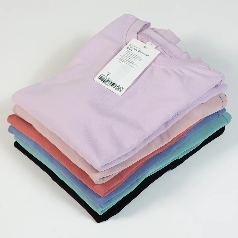 Lulu Yoga Sweatshit Wear Autumn Ladies Casual Loose Sweater Sports Round Neck Long Sleeve Outerwear Women's Coat Running Jackets