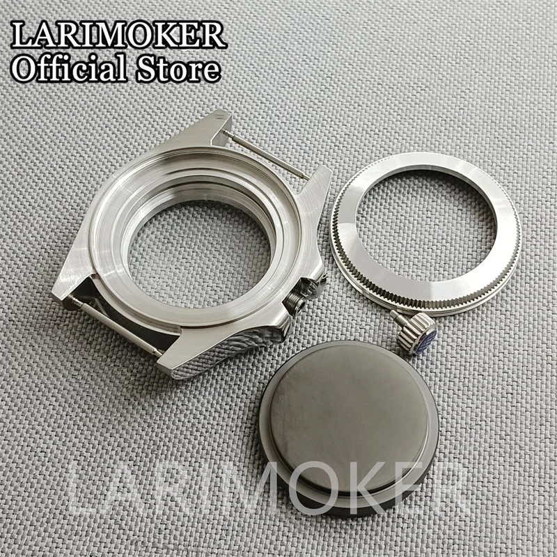 Часы LARIMOKER 43 мм имитация под сапфировое стекло подходит для NH34 NH35 NH39 ETA2824 PT5000 ST2130
