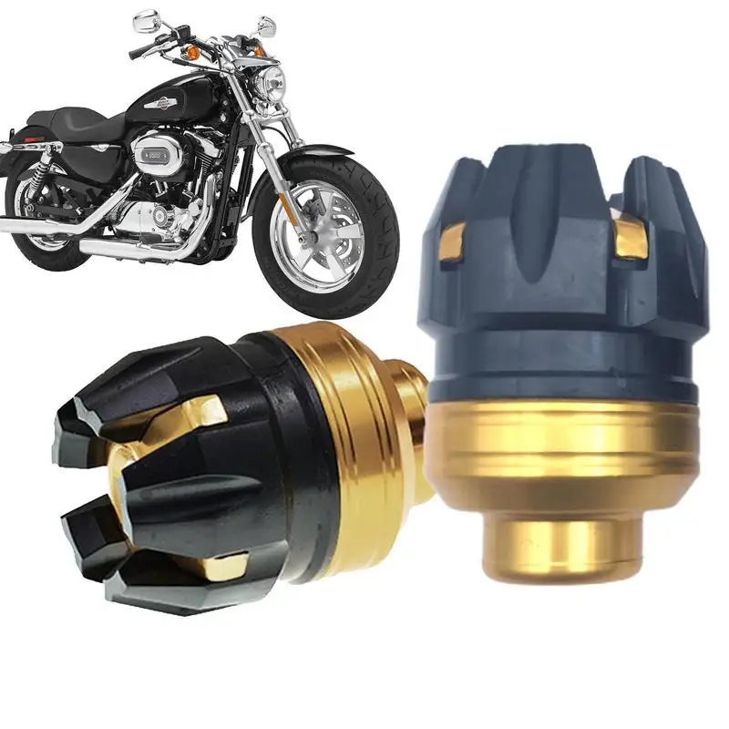 

Motorcycle Front Fork Cup 2Pcs Motorcycle Frame Slider Aluminum Alloy Front Fork Cup Falling Crush Protector Moto Accessories