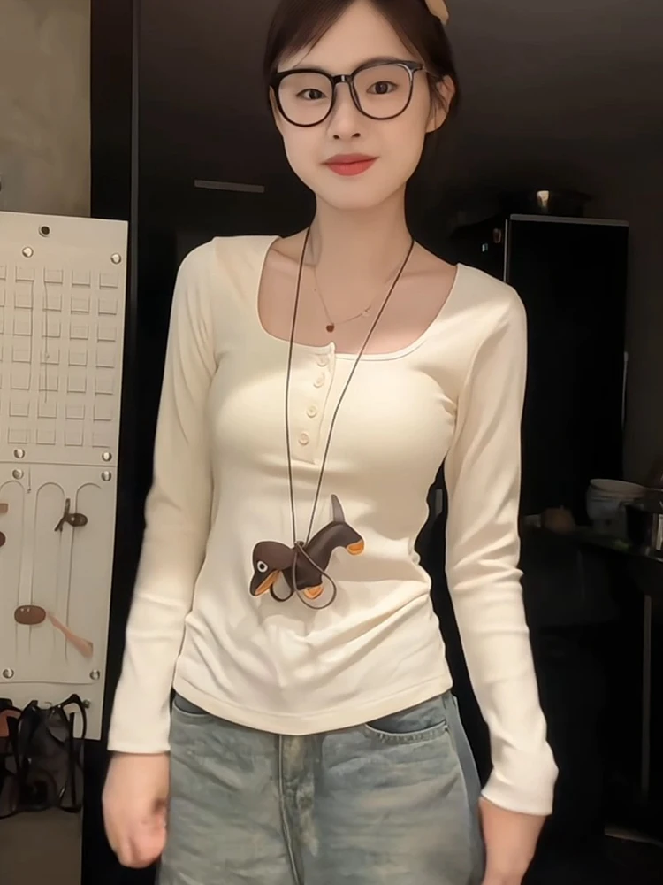 Осенне-зимнее термобелье с квадратным воротником шлифовальное Dralon женский пояс