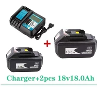neworiginal bl1860 rechargeable battery 18v 18000mah lithium ion for makita 18v battery bl1840 bl1850 bl1830 bl1860b 4a charger