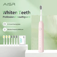 aisr electric sonic toothbrush for adults teeth whitening brush electric wiht 5 mode travel toothbrush with 6 brush head gift