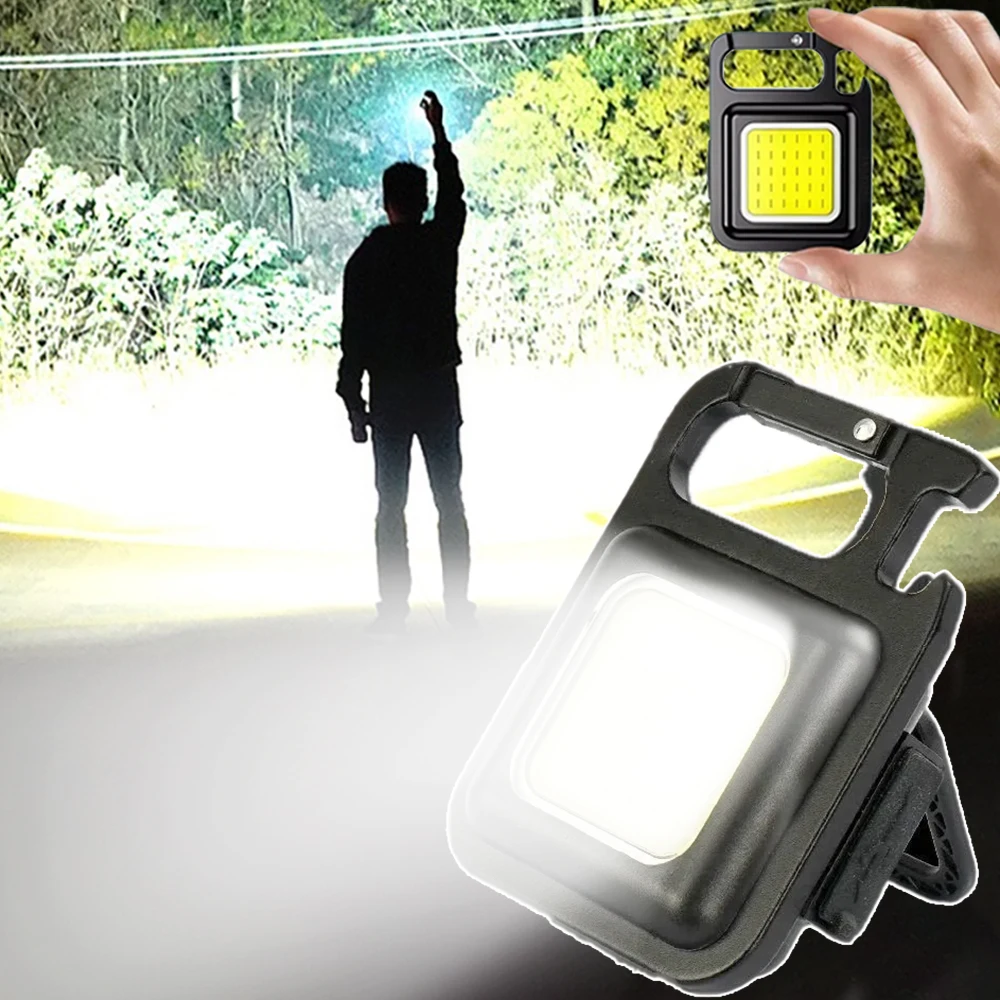 

Outdoor Portable Work Lanterns With Camping Light Corkscrew Waterproof Keychain Mini Rechargeable Light Torch Lamp