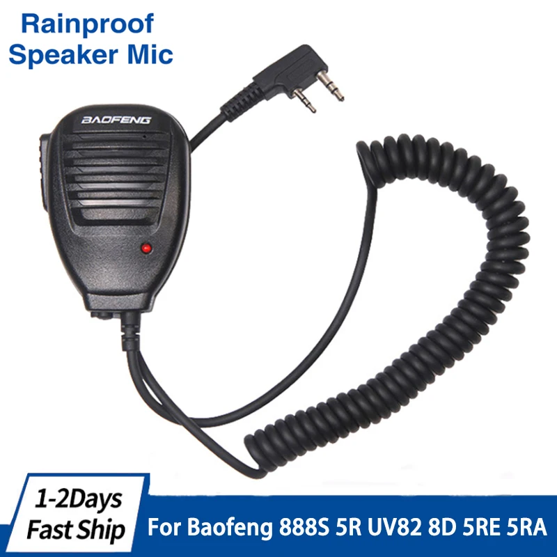 

Прочный микрофон для Baofeng 888S 5R UV82 8D 5RE 5RA, динамик, микрофон, гарнитура, двусторонняя радиосвязь, ручной динамик, рация