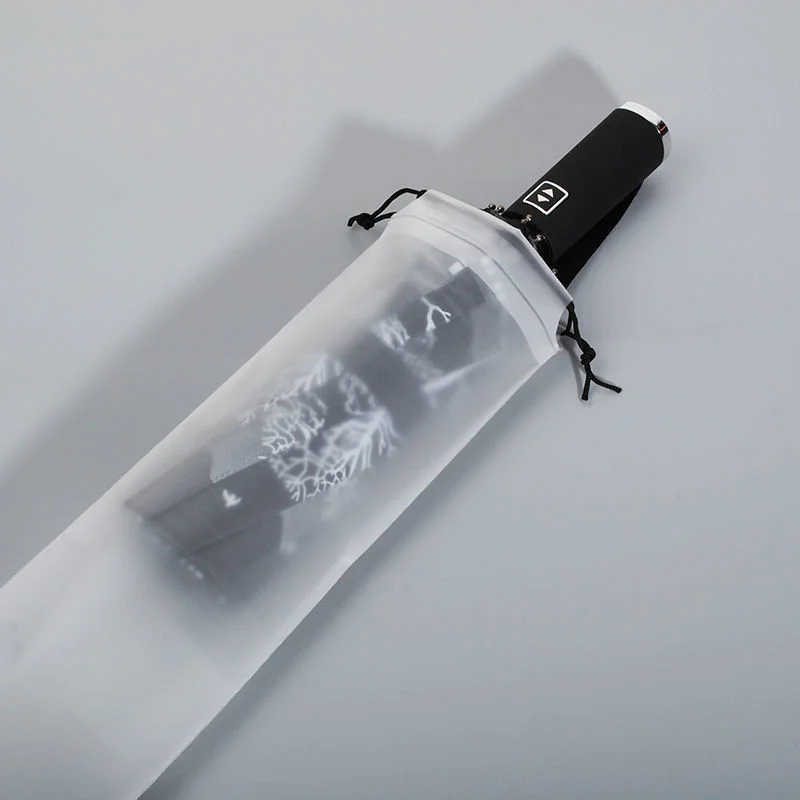 

Plastic Bag Umbrella Storage Bag Matte Translucent Reusable Portable Umbrella Drawstring Storage Cover Home Storage Organizer