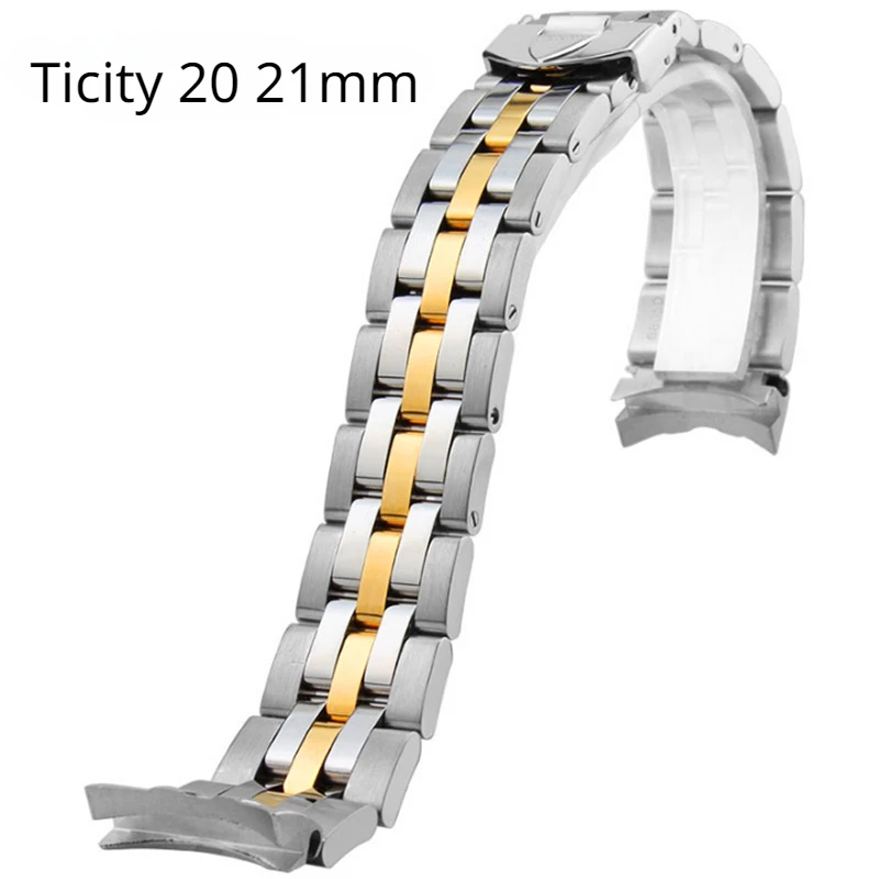 

Браслет для Tudor Glamour, аксессуары для часов, браслет из нержавеющей стали 316L, мужской серебряный ремешок для часов с безопасной пряжкой, 20 22 мм, 5 бусин