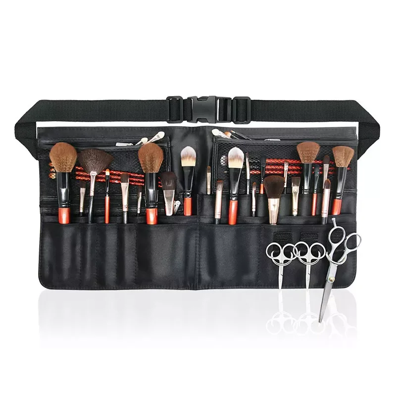 

NEW2022 Makeup Bag Waist Bag Women Cosmetic Brush Bag With Belt Travel Makeup Brushes Organizer Bag Waterproof Makeup Case