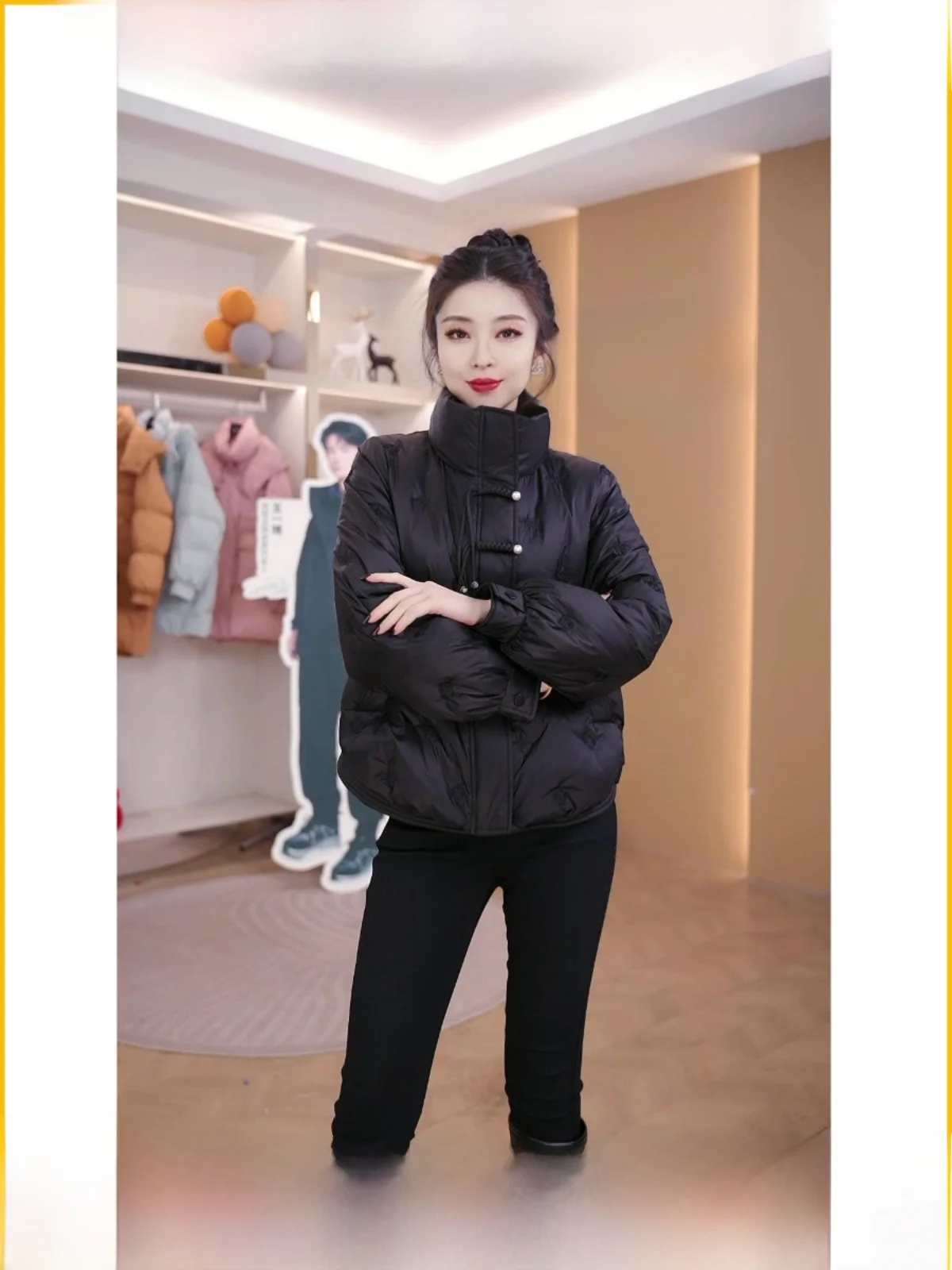 2024 зимняя новая китайская пуховая куртка с уткой женская короткая модная верхняя