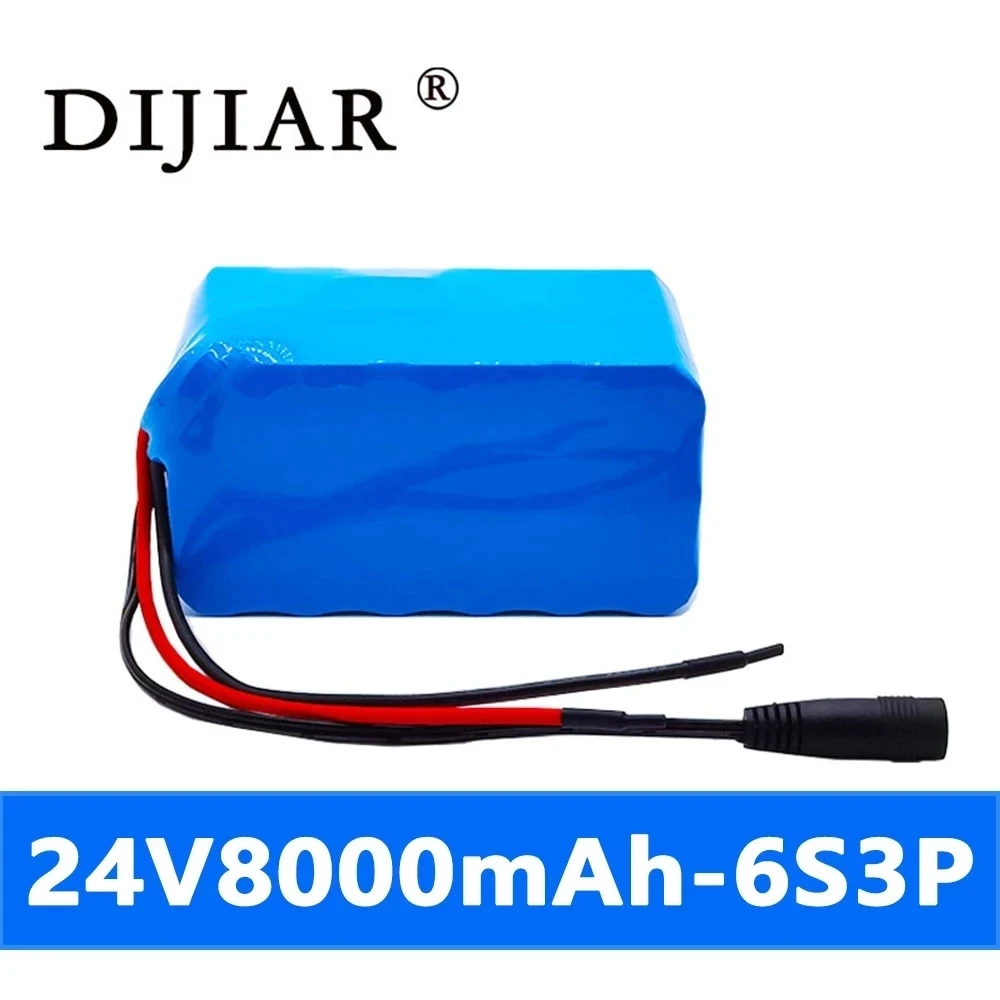 

Аккумуляторная батарея Dijiar 24 в 8 Ач 6S3P 18650, литиевая батарея 25,2 в 8000 мАч, электрический мопед/Электрический/литий-ионный аккумулятор