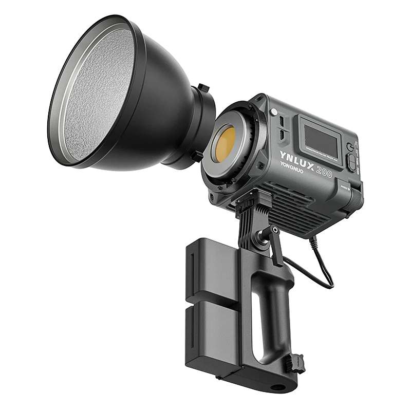 Фото YONGNUO LUX200 YNLUX200 200 Вт 2700K-6500K Ручной уличный светодиодный студийный видеосвет с креплением Bowens и адаптером питания с ручкой №5