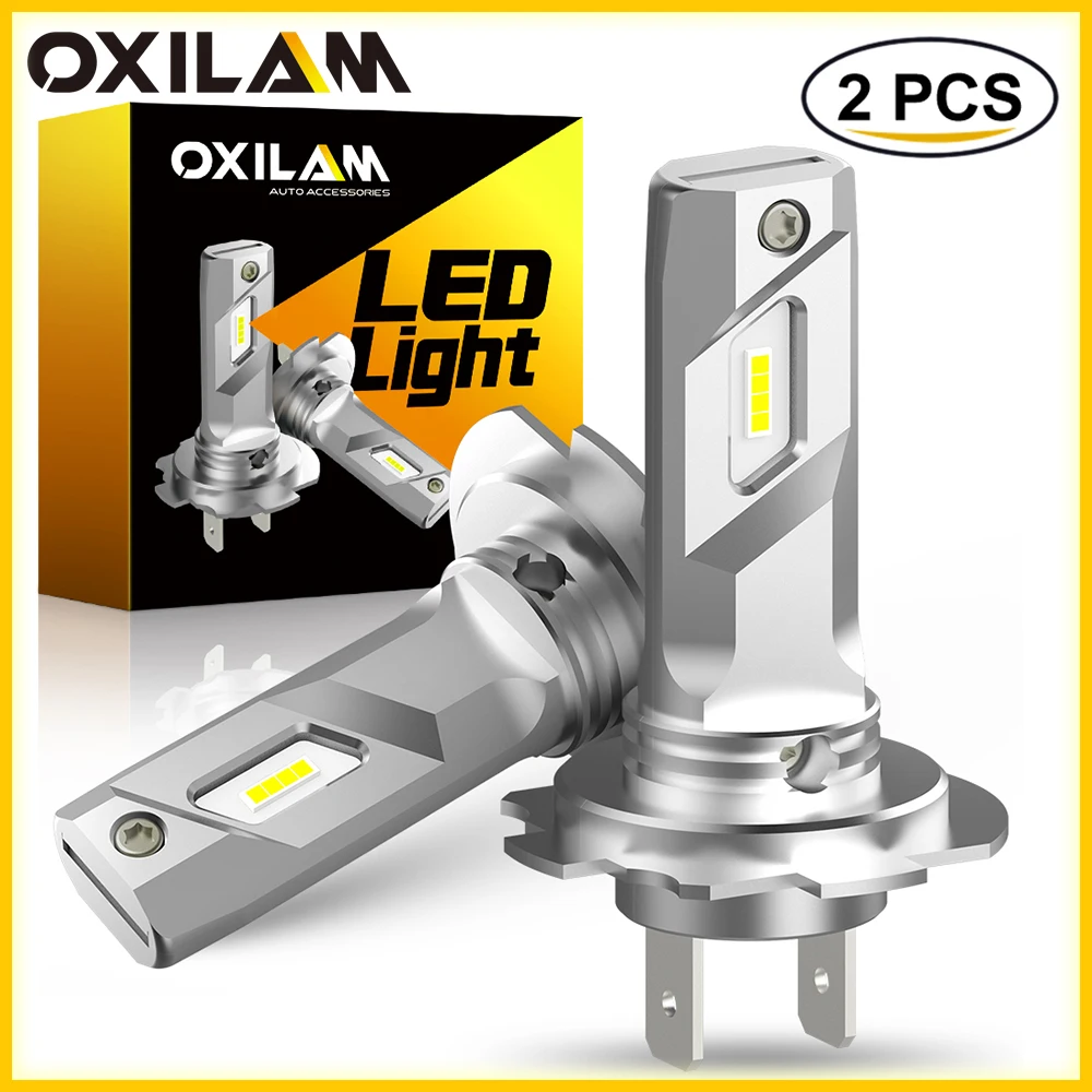 

OXILAM 2pcs 16000LM H7 Led Headlight Fanless Super Bright Adapter Front Lamp for Volkswagen Golf 4 5 6 7 Passat B5 B6 b7 Polo