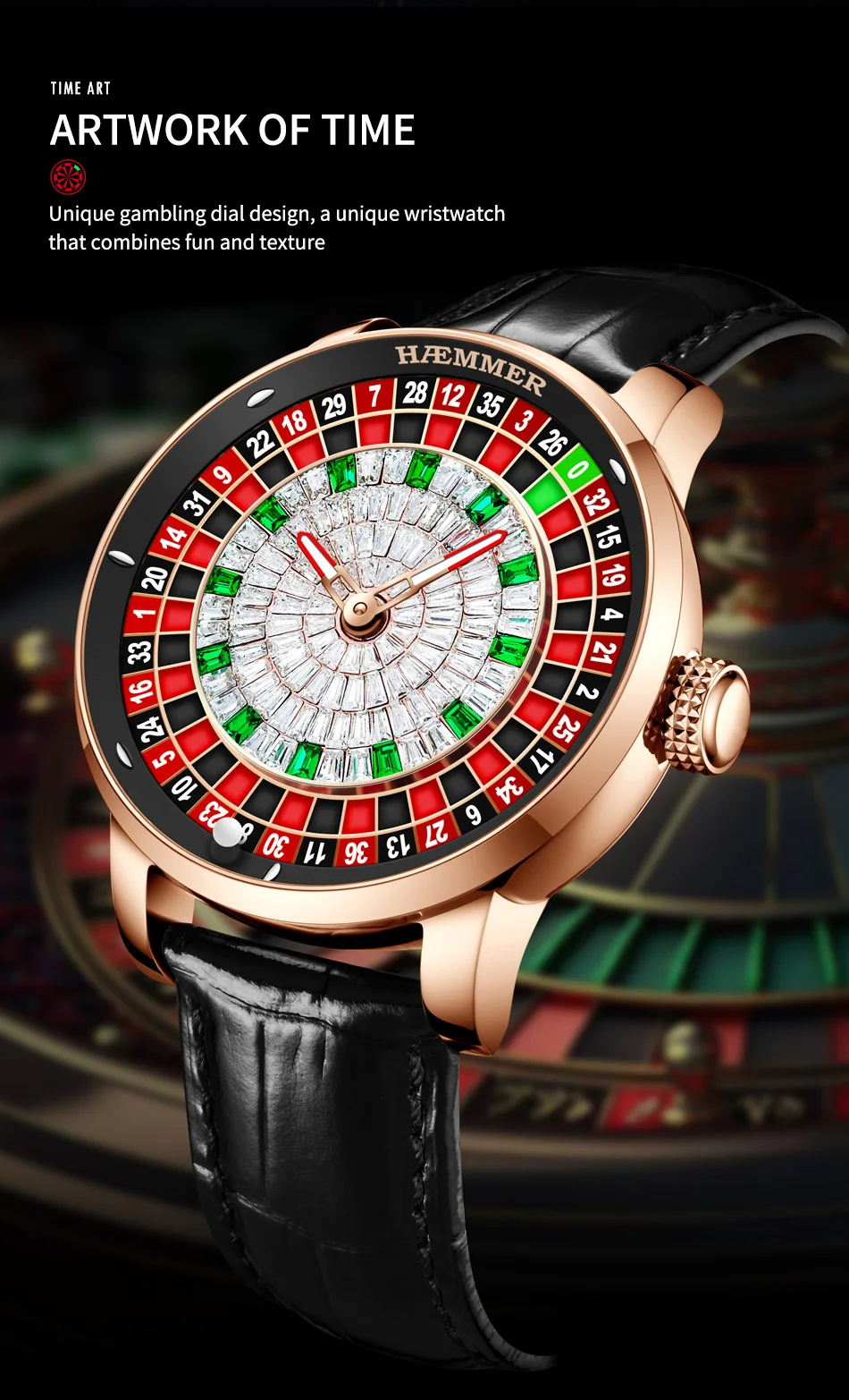 Фото Haemmer Advanced Gambling Dish Design Роскошные часы NH35 Персонализированные модные полностью автоматические механические водонепроницаемые популярные часы №2