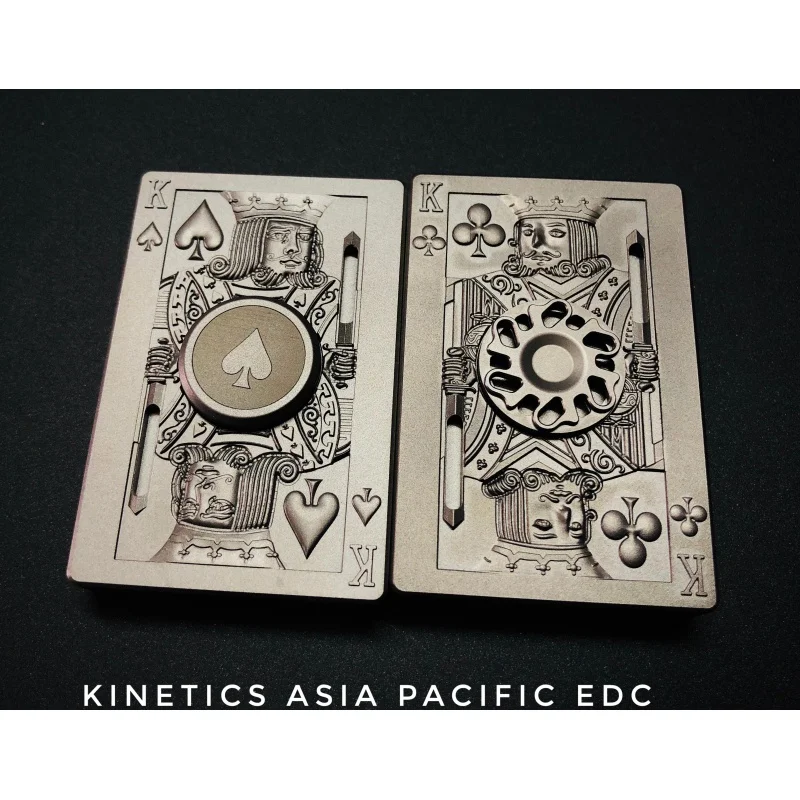 Original Poker Embossed Titanium Alloy Zirconium Alloy Fingertip Gyro EDC Asia Pacific Dynamics enlarge
