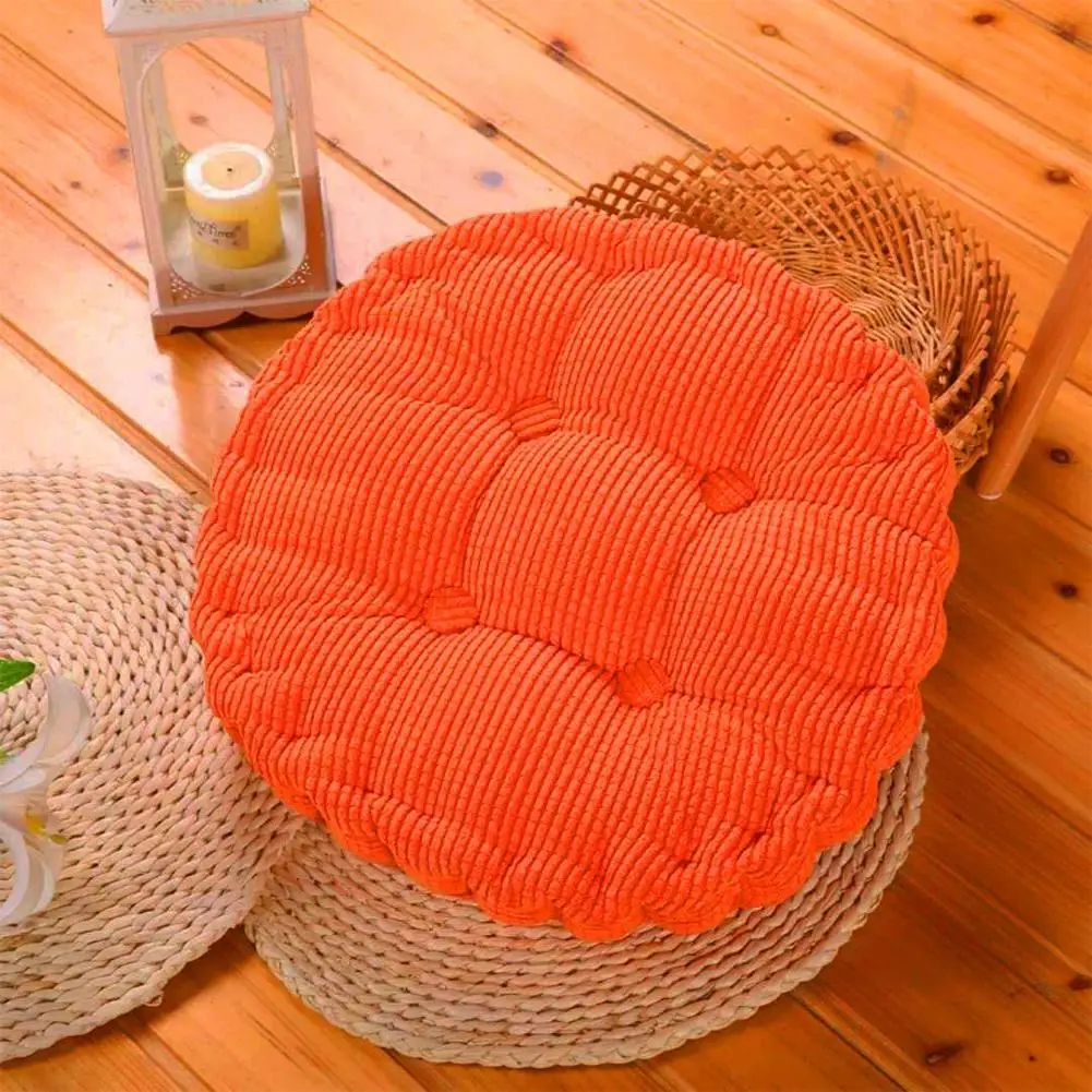 

Chair Cushion Tatami Corduroy Round Soft Seat Pad For Car Home Kitchen Garden Dining Room Office