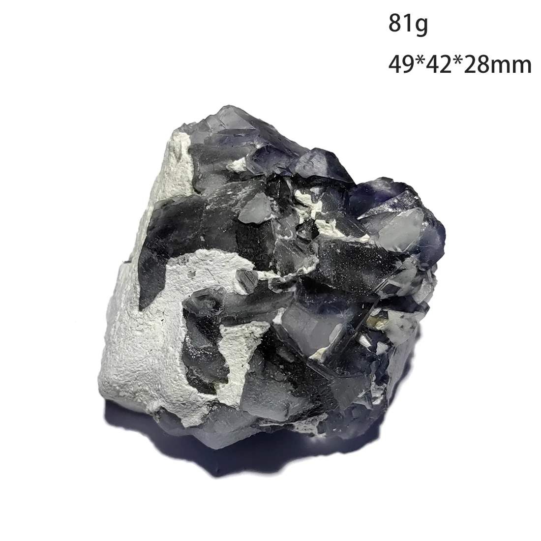 

C1-5B 100% натуральный флюорит, минеральный кристалл, образец из яогансианской мины, провинция Хунань, Китай