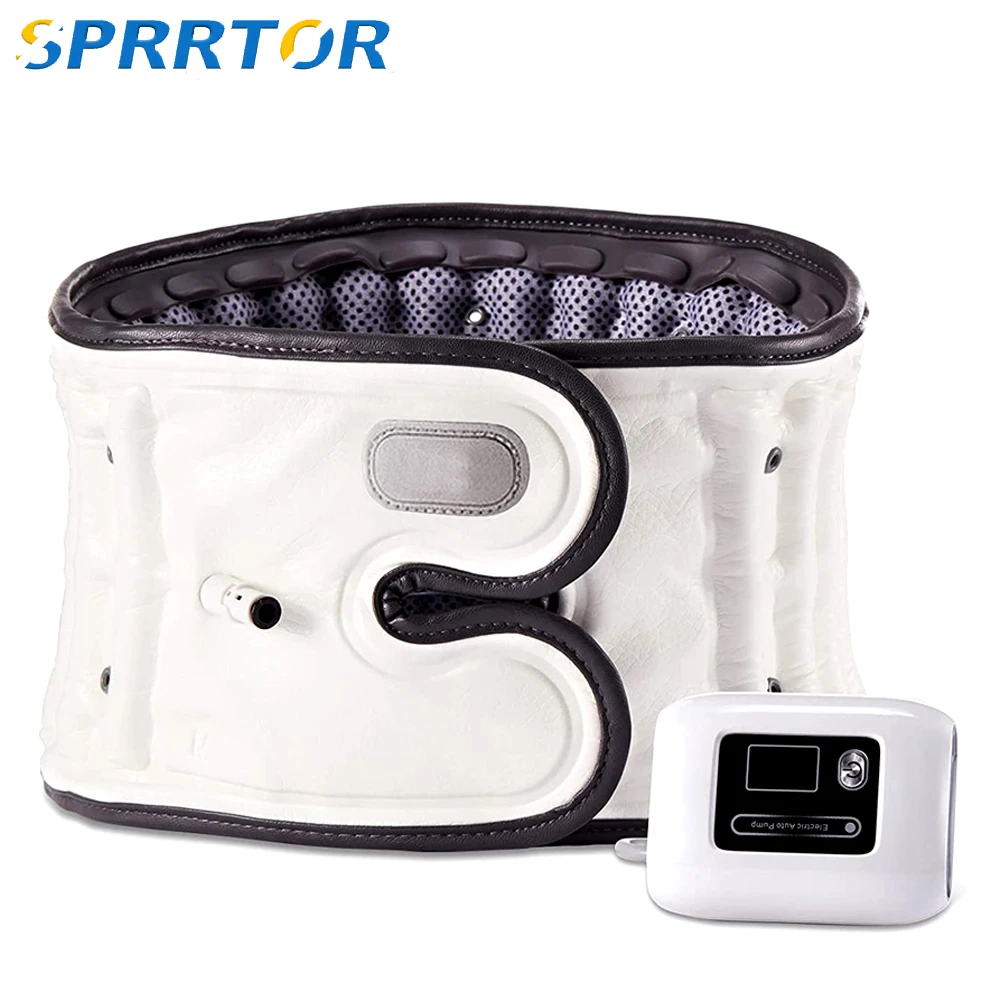 Back Decompression Belt Lumbar Support for Back Pain Relief -Waist Air Traction Brace Back Massage Inflatable Traction Device