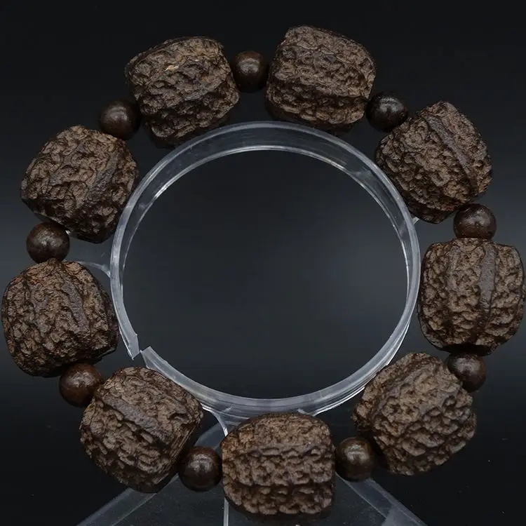 Crafts Natural Agarwood Bracelet Blackwood Carved Dragon Beads Beads Bracelet Gift Bead Accessories Bracelet for Men and Women