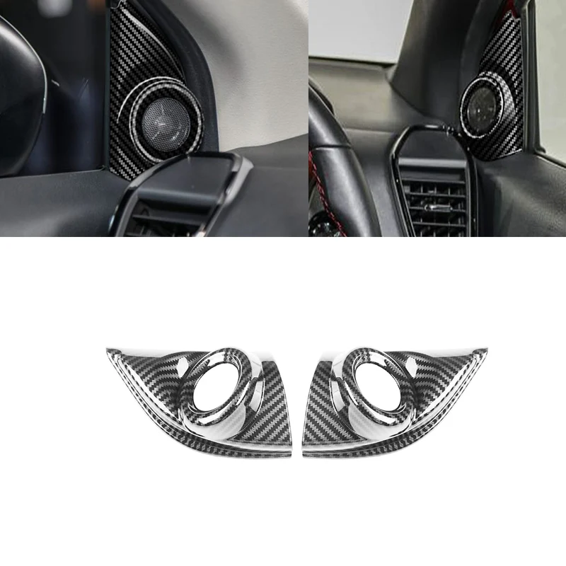 

RHD For Honda City 2022 2023 ABS Carbon Car Audio Speaker Cover Front Door A pillar Horn Sound Hood Panel Trim Auto Accessories