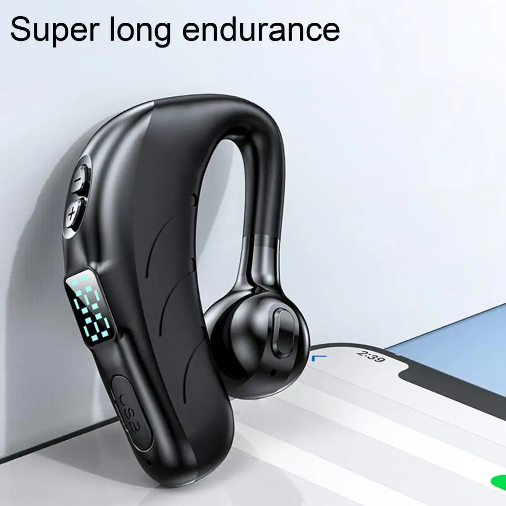 

P13 Bluetooth-compatible 5.0 Earphone Handsfree LED Digital Display Ear Hook Wireless Headphone for Driving