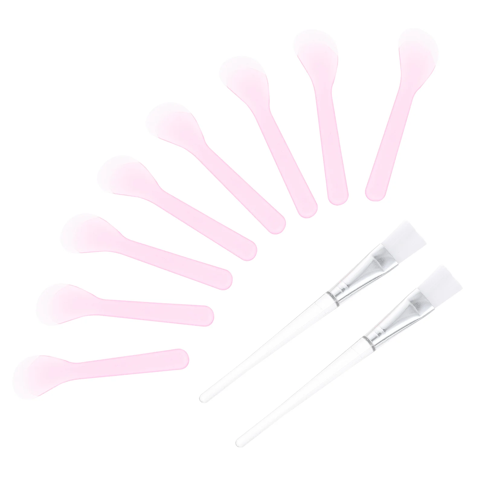 

8 Useful Spoons and 2 Skin Care Transparent Brushes
