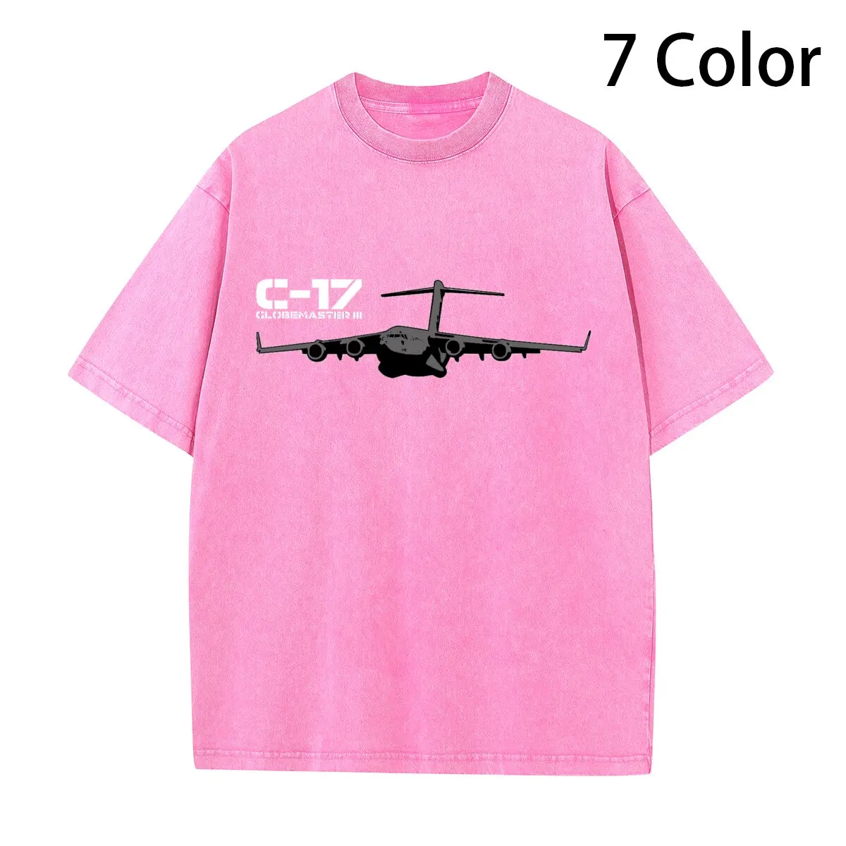 Большая футболка USAF C-17 Globemaster III для грузового самолета Летняя Хлопковая мужская