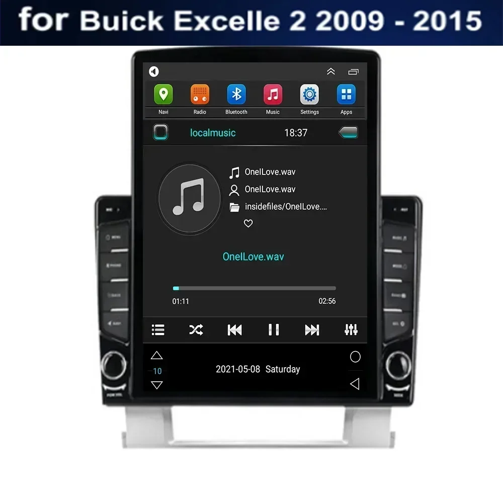 Для Tesla Style 2Din Android13 Автомобильный радиоприемник для Buick Excelle 2 Opel Astra J