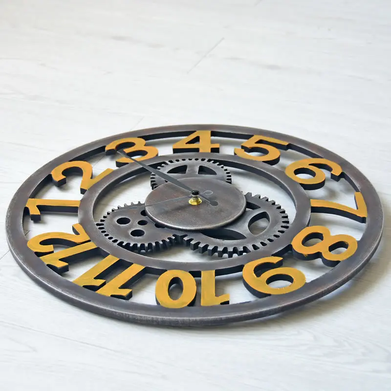 Промышленные классические настенные часы FooNaa с цифрами 16 дюймов домашний