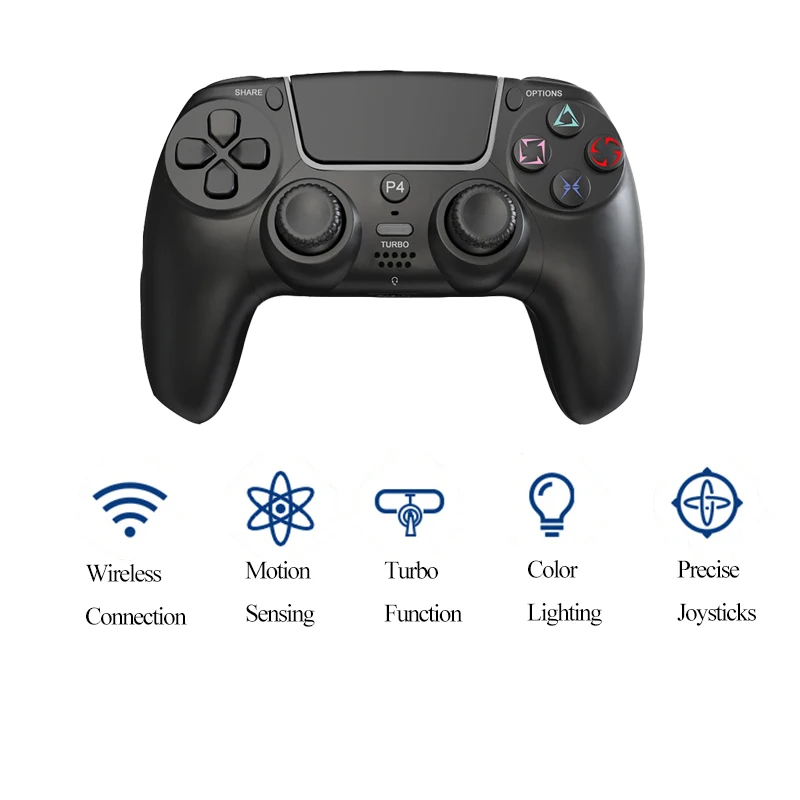 Беспроводной геймпад YLW Bluetooth-контроллер с функцией 3D Rocker Turbo для PS4 PS3 видеоигр