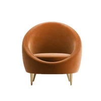flannelette fabric luxury european modern design elegant velvet style chaise lounge with footstool for living room