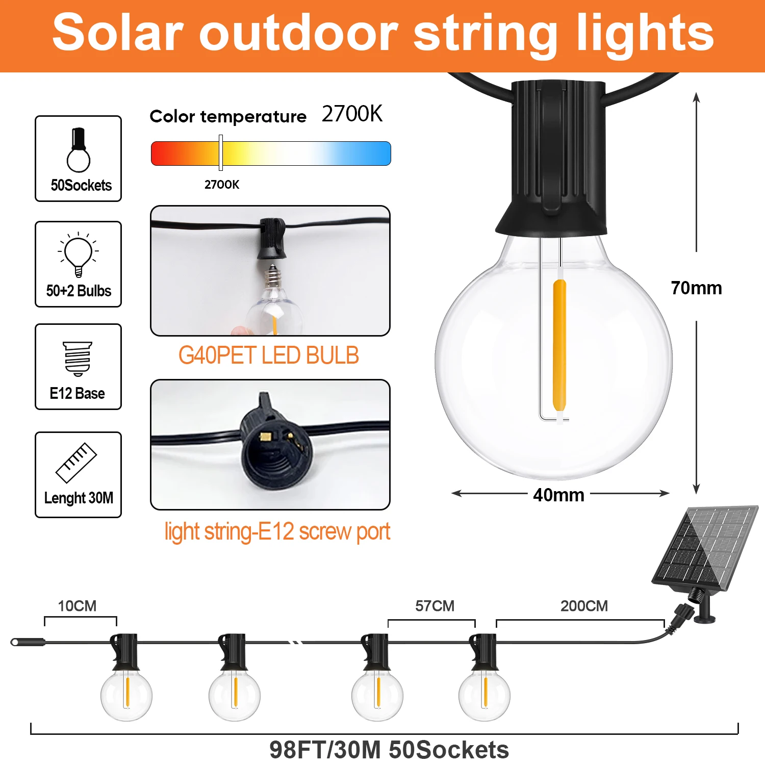 

Солнечные гирлянды Grensk G40
