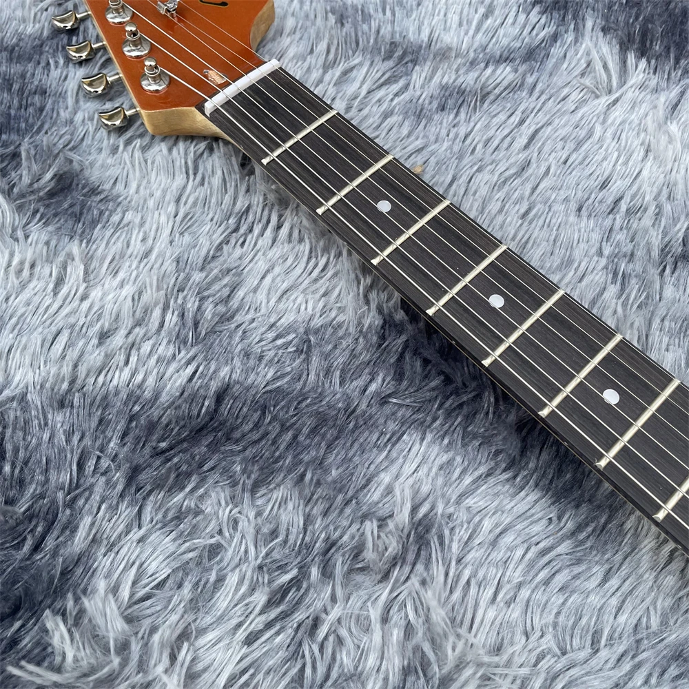 Высококачественная под заказ электрическая гитара JAG с золотым желтым корпусом