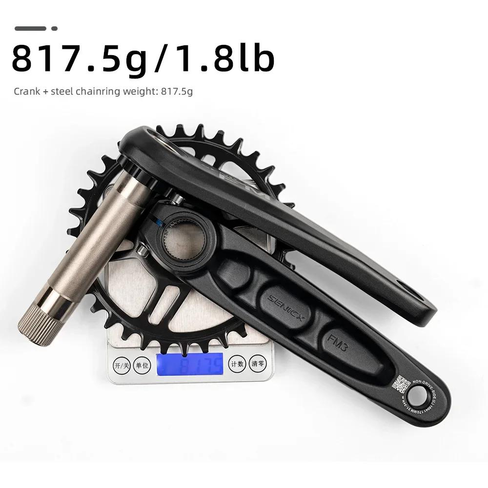 SENICX FM3 MTB усиленный шатун горный велосипед цепная ось 24 мм 170 одна звезда 34T для