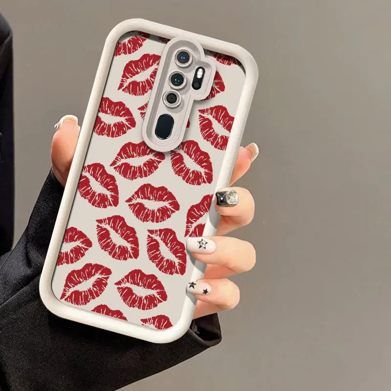 Сексуальные красные губы с принтом в виде поцелуев для OPPO Realme Narzo 60X 30A 20A 50A 50i Prime