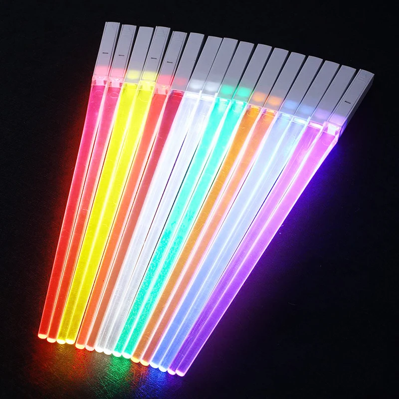 

LED Lightsaber Chopsticks Reusable Light Up Chopstick Kitchen Party Tableware Creative Durable Light Glowing Chopstick Gifts