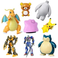 japanese genuine tomy domeka alloy joint movable doll ornaments doll transformers bumblebee optimus prime pikachu big white gift