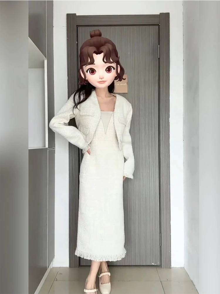 Изящное короткое пальто большого размера французского стиля с