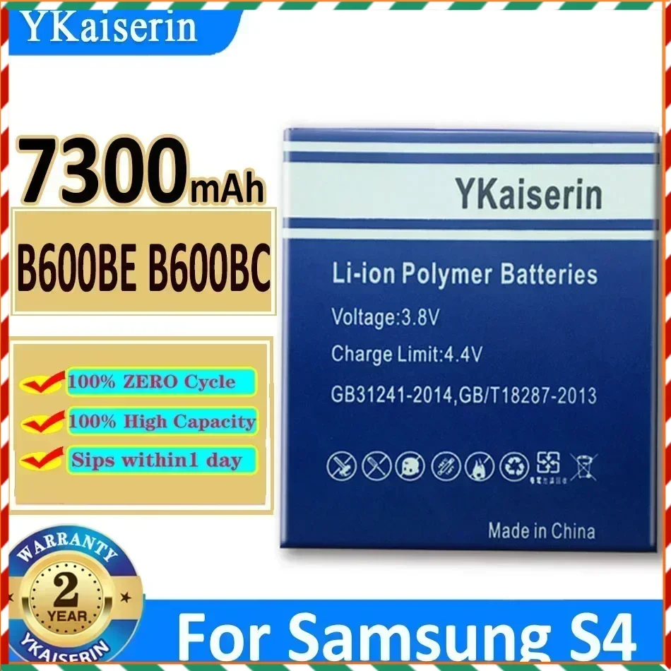 YKaiserin B600BC B600BE Аккумуляторы для Samsung GALAXY S4 I9500 I9502 I9295 GT-I9505 I9508 I959 I337 I545 7300 мАч