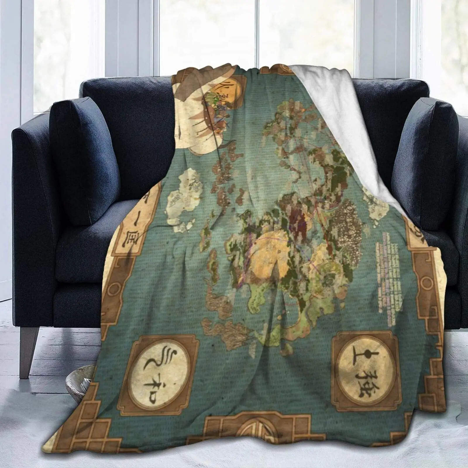 

Blanket Middle Earth Map Throw Blanket Ultra Soft Lightweight Bed Blanket Quilt Durable Home Decor Fleece Blanket Velvet Blanket