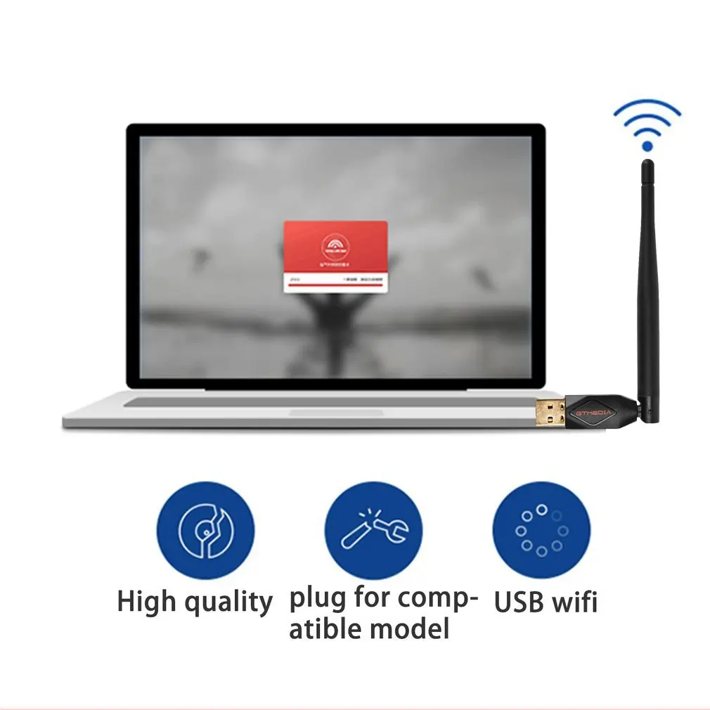 

USB WiFi With Antenna Work For Freesat V7 V8 Series Digital Satellite Receivers For TV Set Top Box Stable Signal