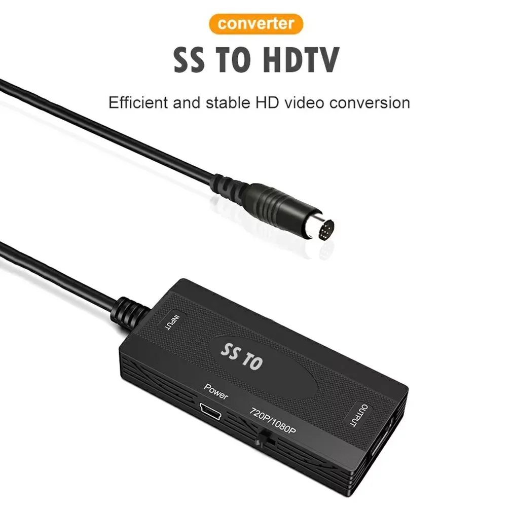 

Переходник из SS в HDMI-совместимый с Sega Saturn, 4/3 соотношение сторон, игровые консоли, HD ТВ адаптер, видеокабель, аксессуары с USB