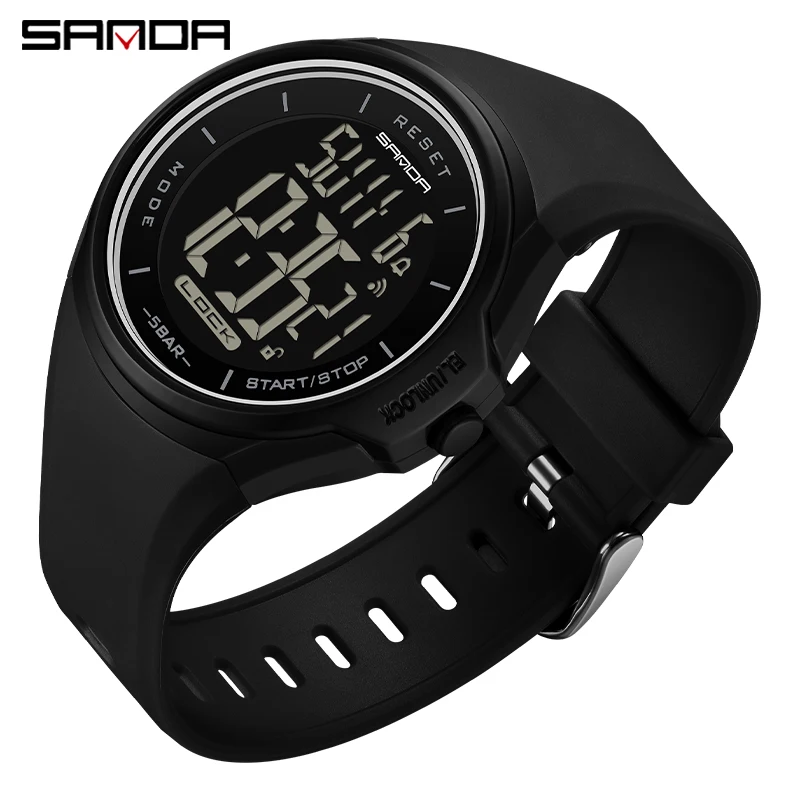 

SANDA Fashion Simple Sport Watches Men Military LED Digital Wristwatch Alarm Waterproof Electron Clock Relogio Masculino