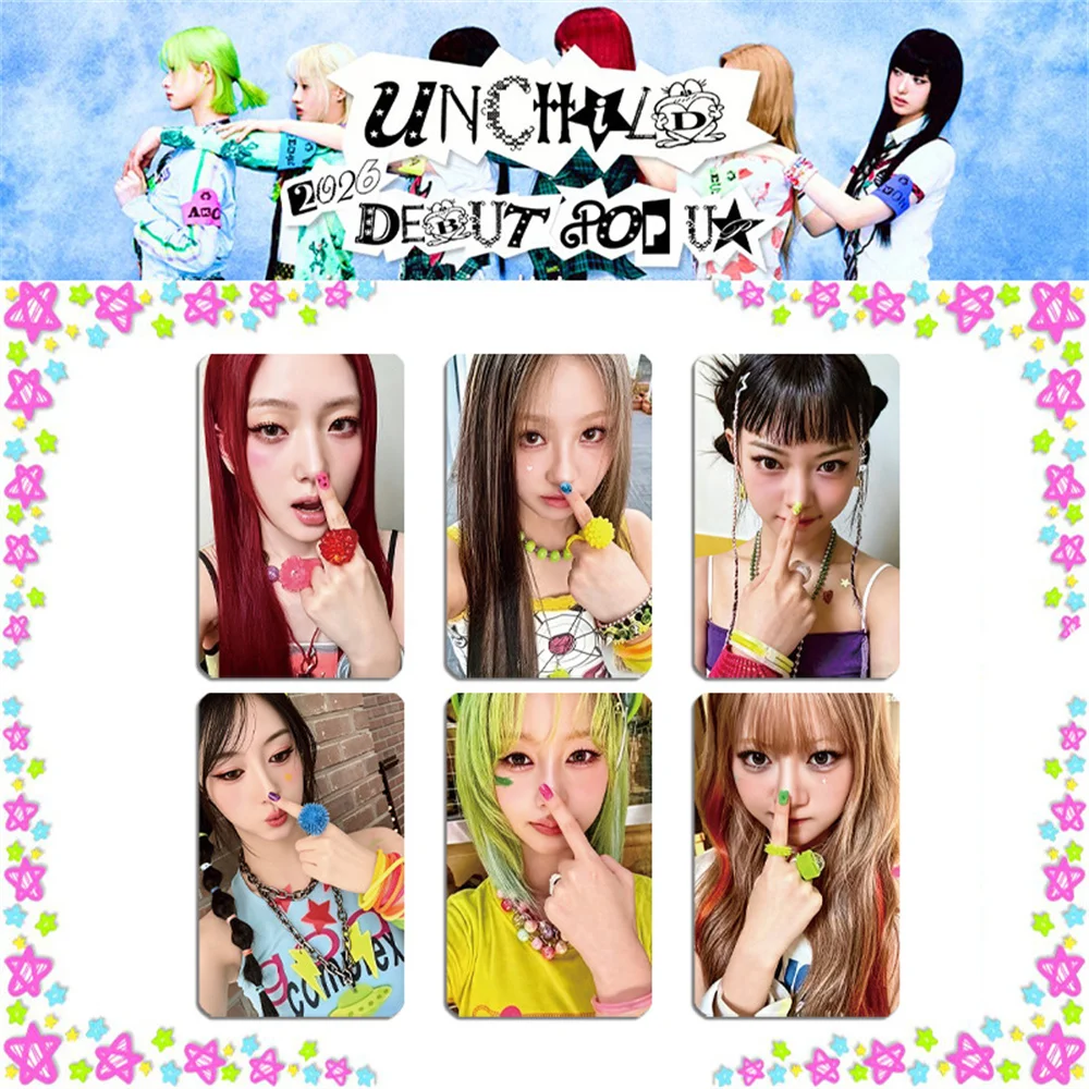 Набор из 6 фотокарточек UNCHILD для косплея: YEEUN, HEEKIE, TINA, AKO, EVON, HAEUN. Новые глянцевые LOMO-карточки UNCHILD из нового альбома. Подарок для фанатов. (art.: 3920da48ce684) - 3920da48ce684