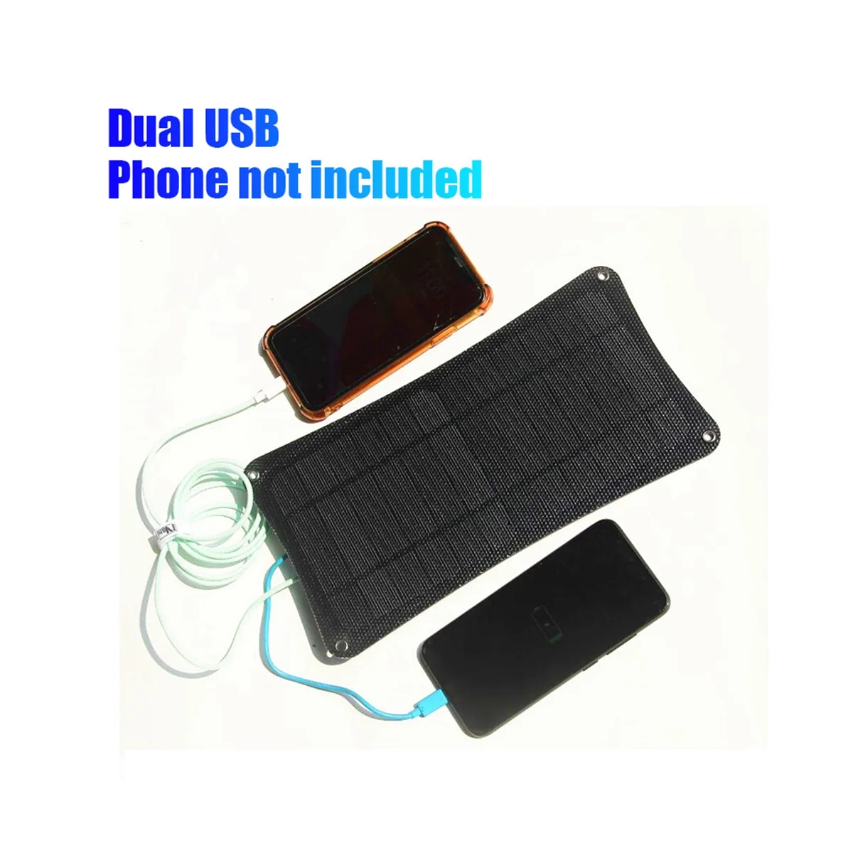 10 Вт 5 В солнечная панель с двойным USB-портом + система зарядки карабином ETFE