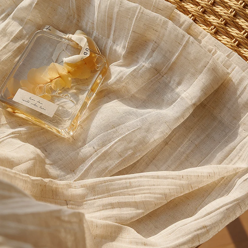 Шторы из полиэстера и хлопка, просвечивающиеся, белые