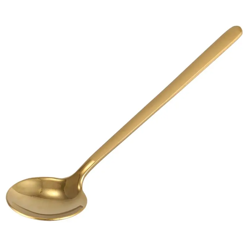 12pcs/Set golden spoons coffee Round Shape Coffee Spoon Stainless Steel Mini Teaspoons Sugar Dessert Spoon  coffee spoons images - 6