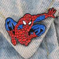 spider man enamel pin lapel pins badges on backpack womens brooch clothes jewelry fashion accessories gift for kids
