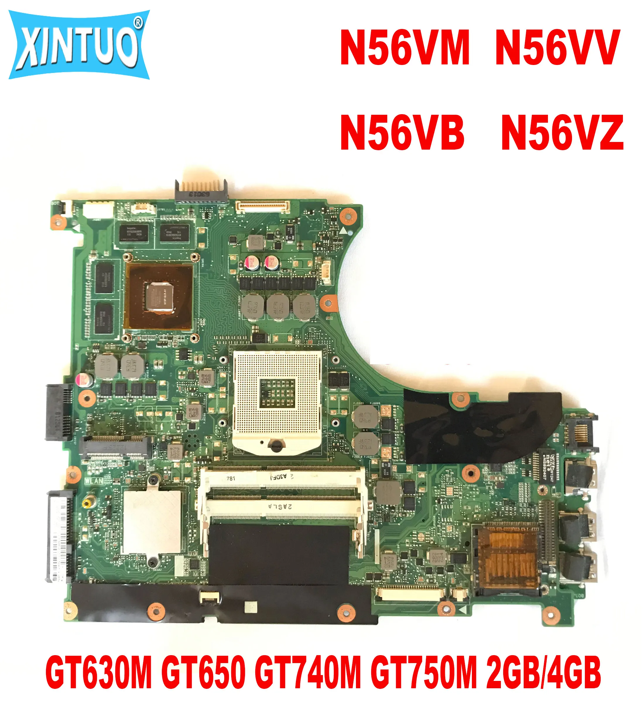 

N56VM Motherboard for Asus N56VV N56VB N56VZ N56VJ Laptop Motherboard with GT630M GT650 GT740M GT750M GPU DDR3 100% Test work