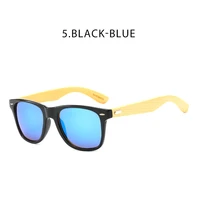 fashionable bamboo wood sunglasses men women classic square vintage driving sun glasses black fishing eyewear uv400 eyepieces