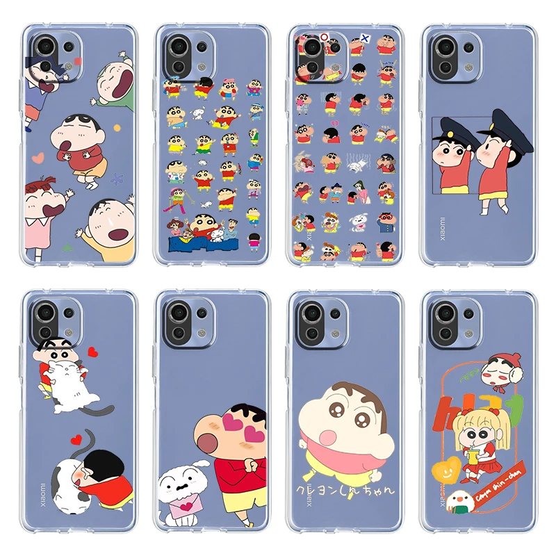 

Cartoon Crayon Shin Chan For Xiaomi Mi 12 12X 11Ultra 11i 11T 10 10T 9 9T Pro Lite 4G 5G Soft Transparent Phone Case Coque Capa